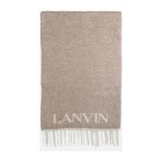 Lanvin Logo Cashmere Halsduk Beige, Unisex