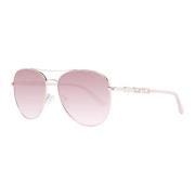 Guess Roséguld Aviator Solglasögon Pink, Dam