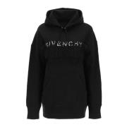 Givenchy Svart Logotyp Huvtröja för Män Black, Herr