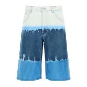 Alberta Ferretti Blåa Denim Shorts för Kvinnor Blue, Dam