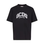 Gcds Enkel och iögonfallande kortärmad T-shirt Black, Herr
