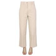 Aspesi Straight LEG Trousers Beige, Dam