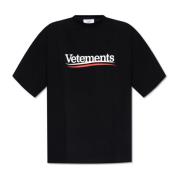 Vetements T-shirt med logotyp Black, Herr