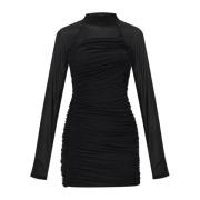 Helmut Lang Draperad klänning Black, Dam