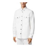 Versace Denim Skjorta White, Herr