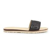 Love Moschino Glittriga Runda Tå Dam Sandaler Black, Dam