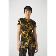 Versace Jeans Couture Barock T-shirt Svart Guld Black, Dam