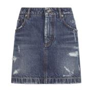 Dolce & Gabbana Slitna denimkjolar Blue, Dam