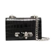 Alexander McQueen Mini Jeweled Satchel Väska Black, Dam