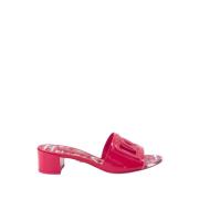 Dolce & Gabbana Blankt Läder Slip-On Mules Pink, Dam