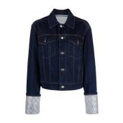 Alexander Wang Kristallprydd denimjacka Blue, Dam