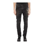 Boris Bidjan Saberi Stone Washed Denim Byxor Black, Herr