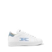 Kiton Lädersneakers för män White, Herr