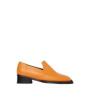 Ninamounah Howled Loafers - Läder Fyrkantig Tå Staplad Klack Orange, H...