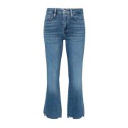 Frame Mini Bootcut Jeans Blue, Dam