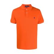 Ralph Lauren Sailing Orange Mesh Stickad Pikétröja Orange, Herr