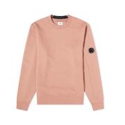 C.p. Company Klassisk Rund Hals Sweatshirt med Arm Lens Detalj Pink, H...