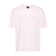 A.p.c. Bomull T-shirt Pink, Herr