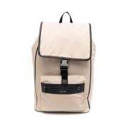 Calvin Klein Elevated Flap BP Ryggsäck - Stiligt herrtillbehör Beige, ...