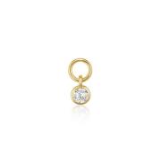 Sif Jakobs Jewellery Guldpläterad Hoop Charm med Vita Zirkoner Yellow,...