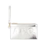 A.p.c. Silver Syntetisk Marknad Clutch Gray, Dam
