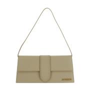 Jacquemus Lång Läderhandväska Beige, Dam