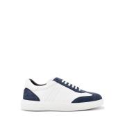 Brioni Kalvskinn Sneakers med Mocka Detaljer White, Herr