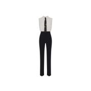 Elisabetta Franchi Helskuren Overall med Slips Black, Dam