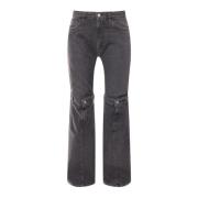 Coperni Svart Denim Flared Byxa Black, Dam