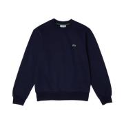 Lacoste Ekologisk borstad bomullssweatshirt Blue, Herr