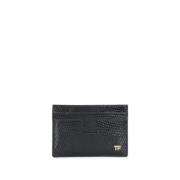 Tom Ford Svart plånbok med krokodiltryck Black, Herr