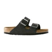 Birkenstock Velvet Gray Stiliga Sliders Gray, Unisex