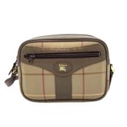 Burberry Vintage Pre-owned Canvas axelremsvskor Beige, Dam