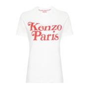 Kenzo Vita T-shirts och Polos med Kenzo Paris Print White, Dam