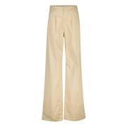 Pinko Wide Trousers Beige, Dam