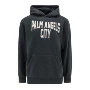 Palm Angels Grå Hoodie Gray, Herr