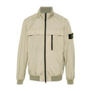 Stone Island Beige Soft-Shell Jacka med Dragkedja Beige, Herr