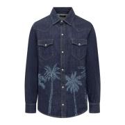 Alanui Jungle Toile Skjorta Blue, Herr