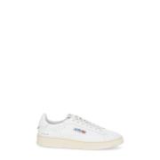 Autry Vita Läder Sneakers med Broderad Logotyp White, Dam