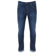 Dondup Icon Denim Stretch Jeans i Mörkblått Blue, Herr