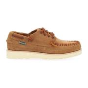 Sebago Handgjord Mockasin i Kamelfärgat Mocka Beige, Herr