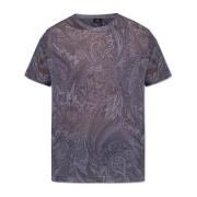 Etro Tryckt T-shirt Blue, Herr