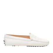 Tod's Vit Läder Moccasin White, Dam