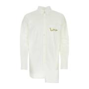 Lanvin Vit Poplin Skjorta White, Herr