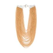 Fabiana Filippi Lysande Halsband med Flera Varv Beige, Dam