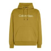 Calvin Klein Ekologisk bomullshoodie Green, Herr