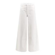 Mother Vit Denim Undercover Byxa White, Dam