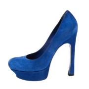 Yves Saint Laurent Vintage Pre-owned Mocka klackskor Blue, Dam