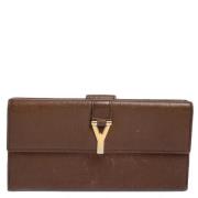 Yves Saint Laurent Vintage Pre-owned Laeder plnbcker Brown, Dam