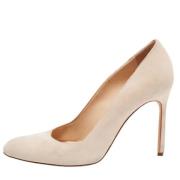 Manolo Blahnik Pre-owned Pre-owned Mocka klackskor Beige, Dam